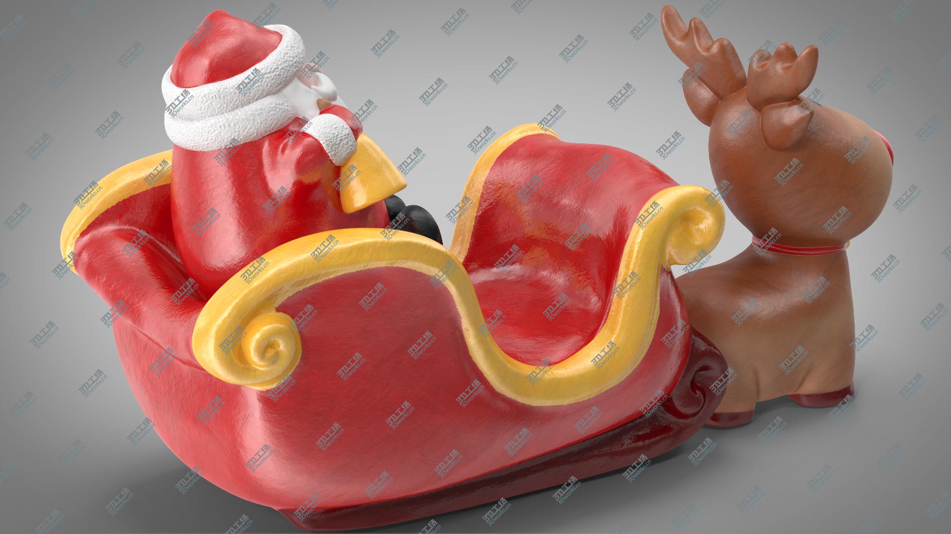 images/goods_img/202105071/3D Santa Claus with Sleigh Decorative Figurine model/4.jpg